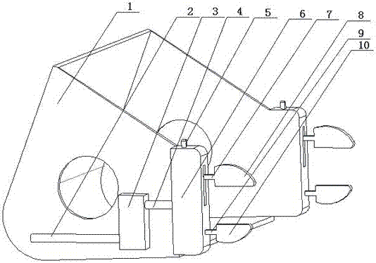 Harvester divider device applicable to mixed crop harvesting