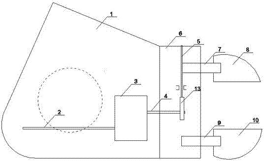 Harvester divider device applicable to mixed crop harvesting