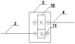 Harvester divider device applicable to mixed crop harvesting