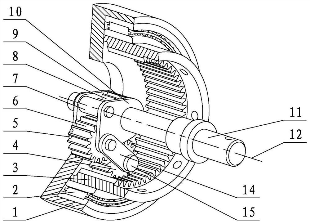 Ring gear eccentric rotation stepless speed change method