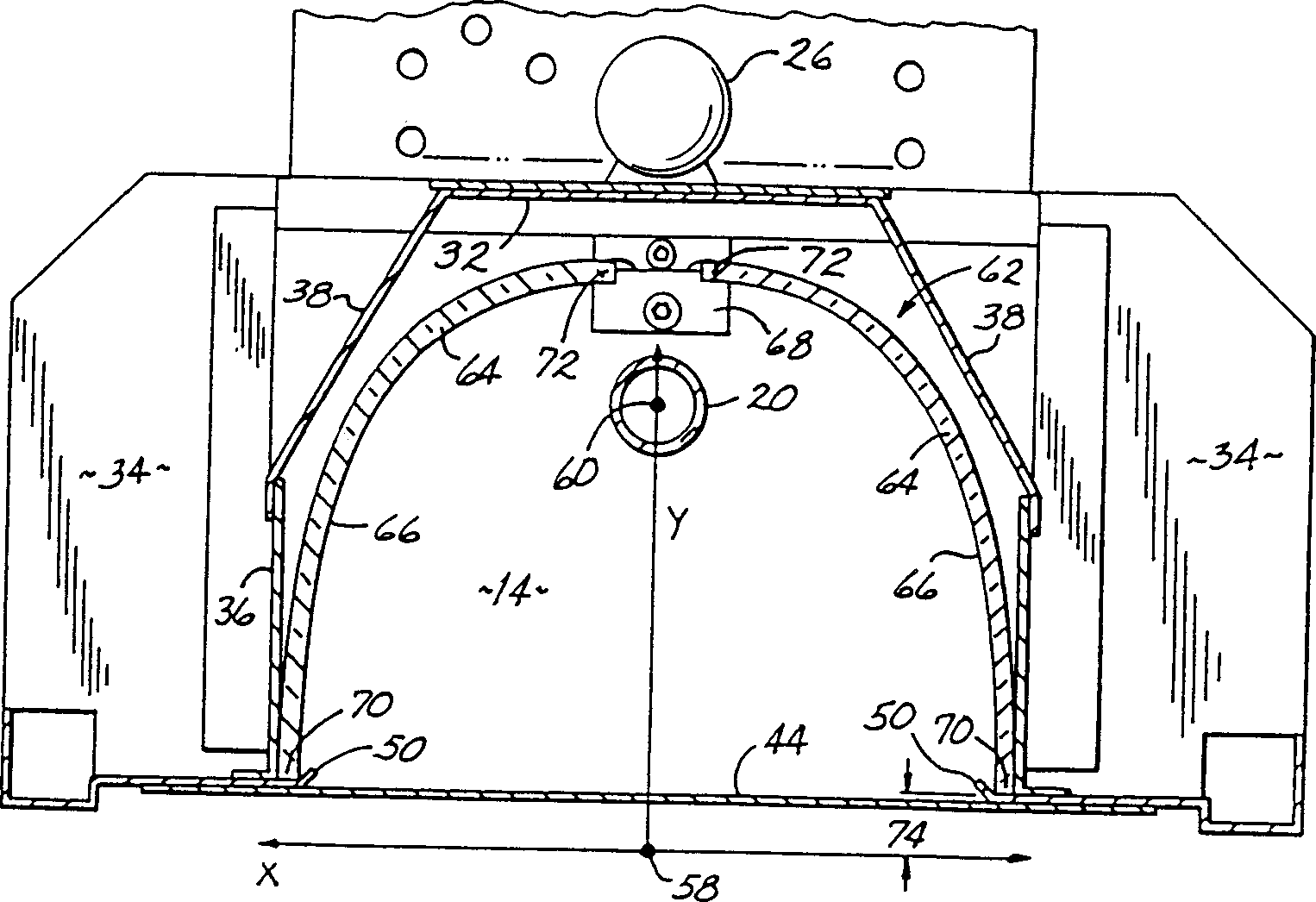 Reflector for ultraviolet lamp system