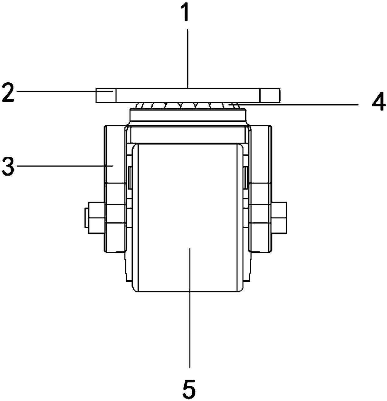 Weighting type industrial equipment moving level adjusting universal wheel