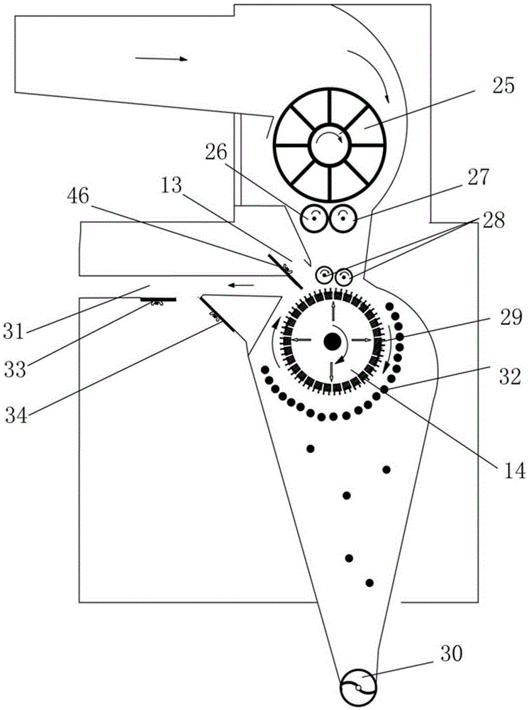 Anti-suckback high-efficiency ginning machine