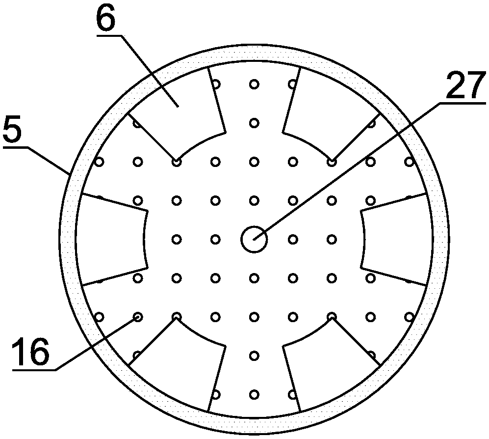 Food and beverage inner circulation baffling impurity filtering device