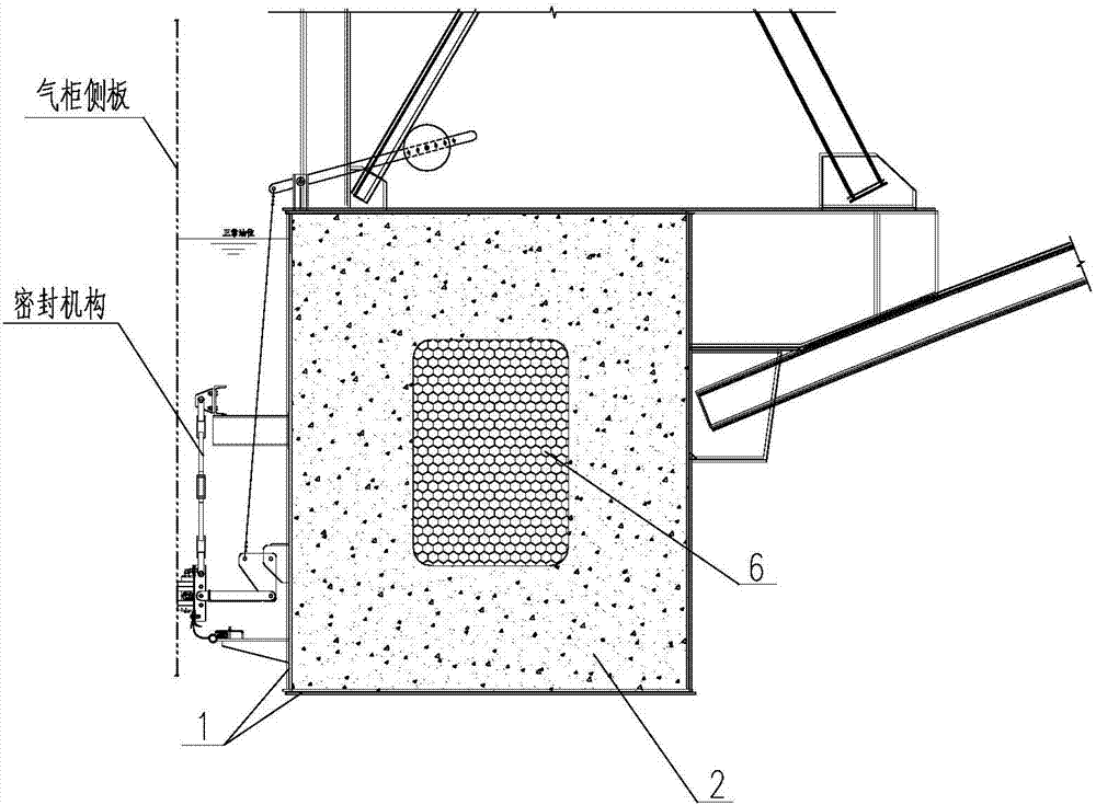 Dry gas holder piston steel concrete composite box girder