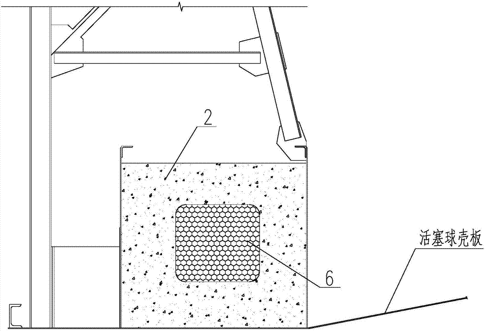 Dry gas holder piston steel concrete composite box girder