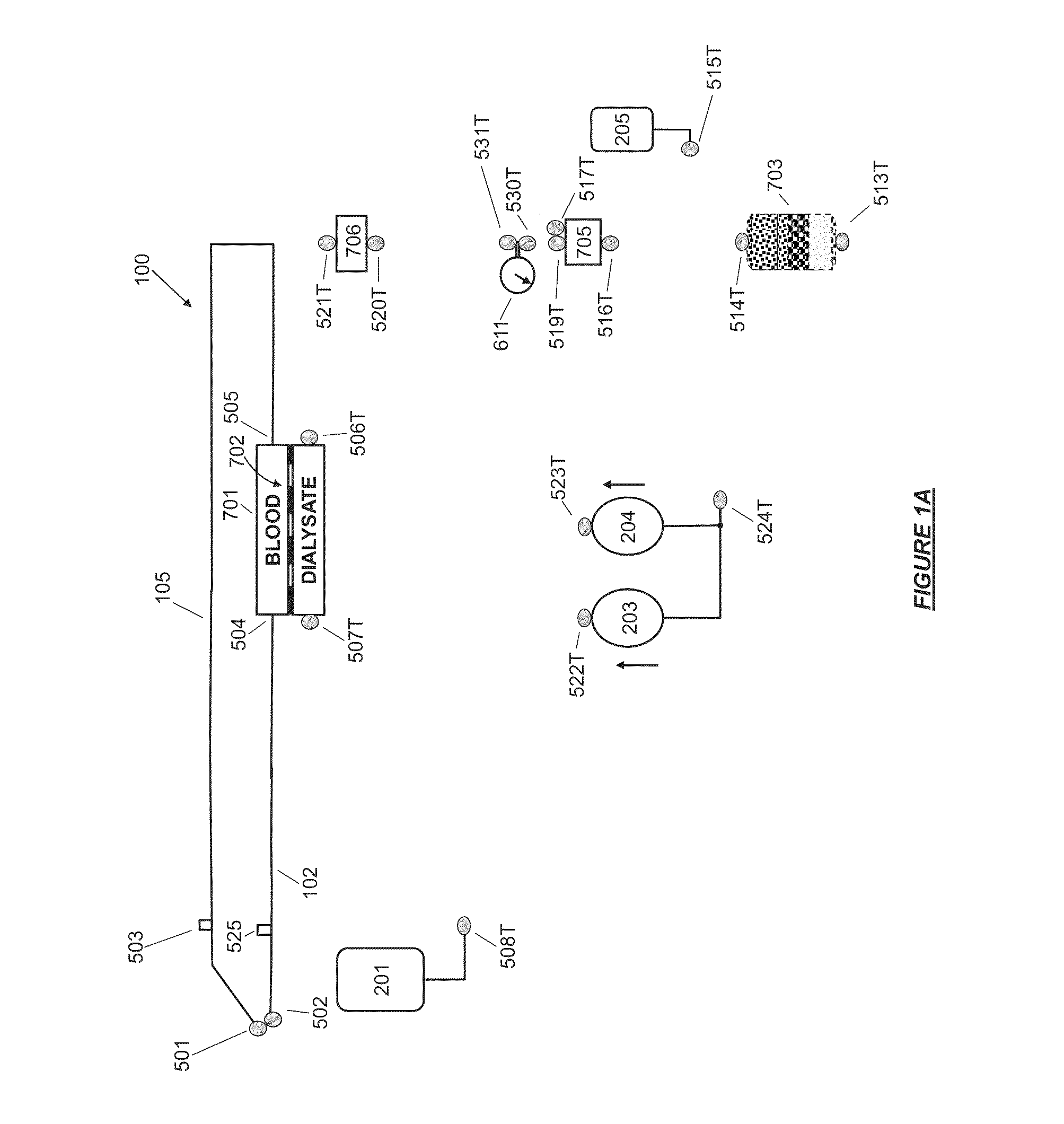 Degassing module for a controlled compliant flow path