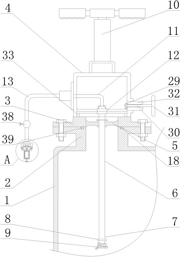 Oil sampling device for on-load switch of transformer