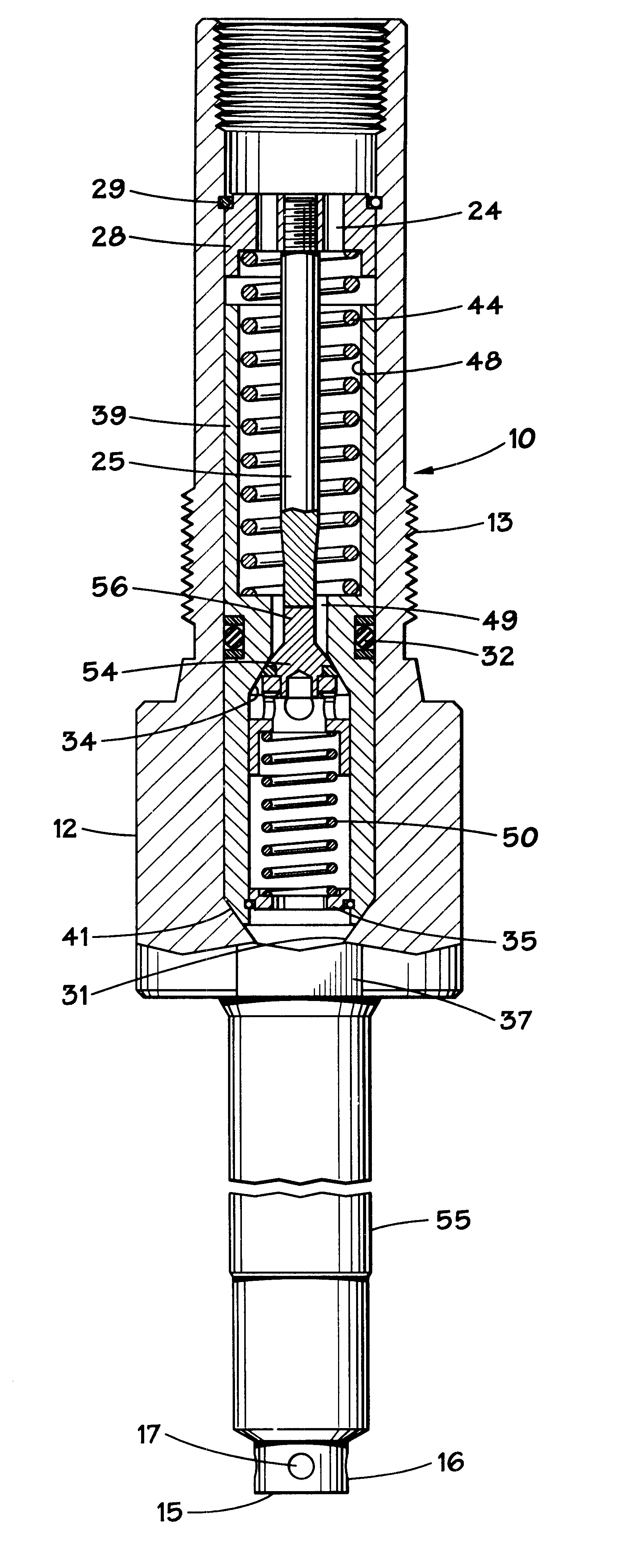 Undersea hydraulic coupling member