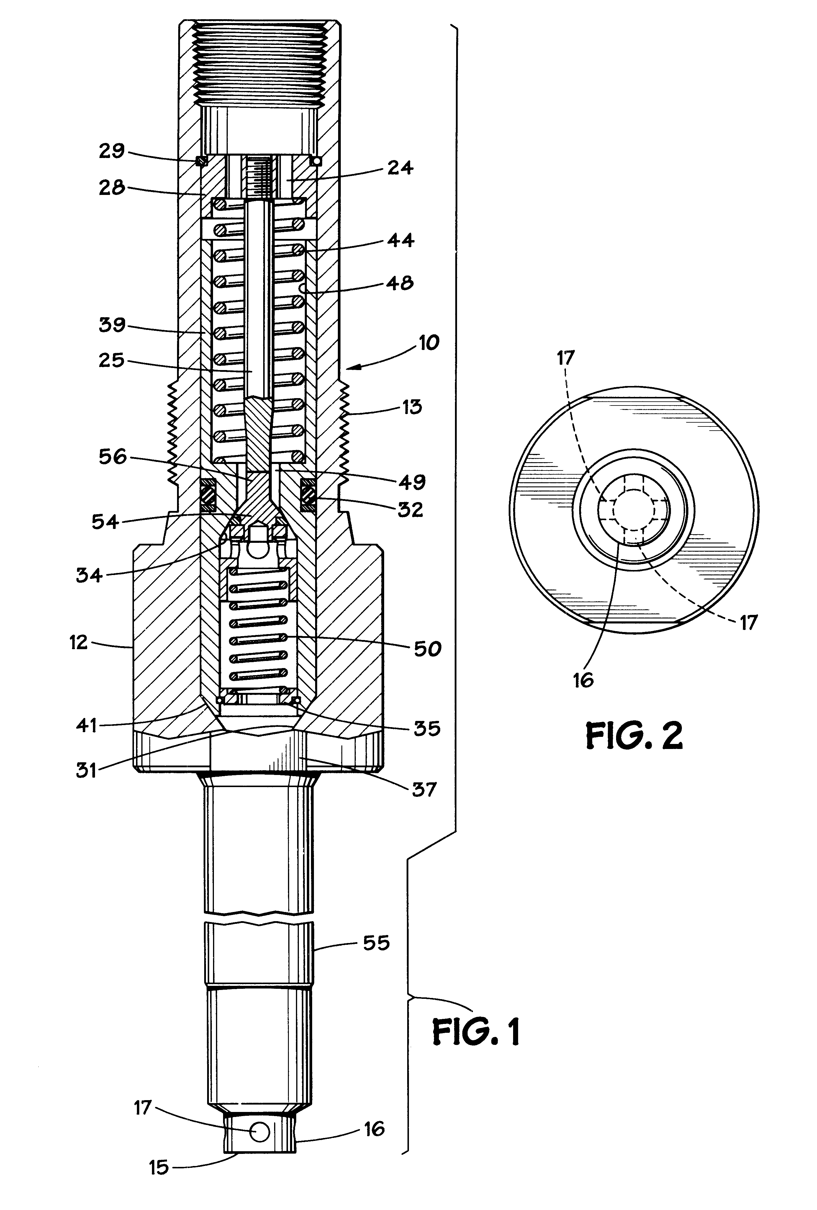 Undersea hydraulic coupling member