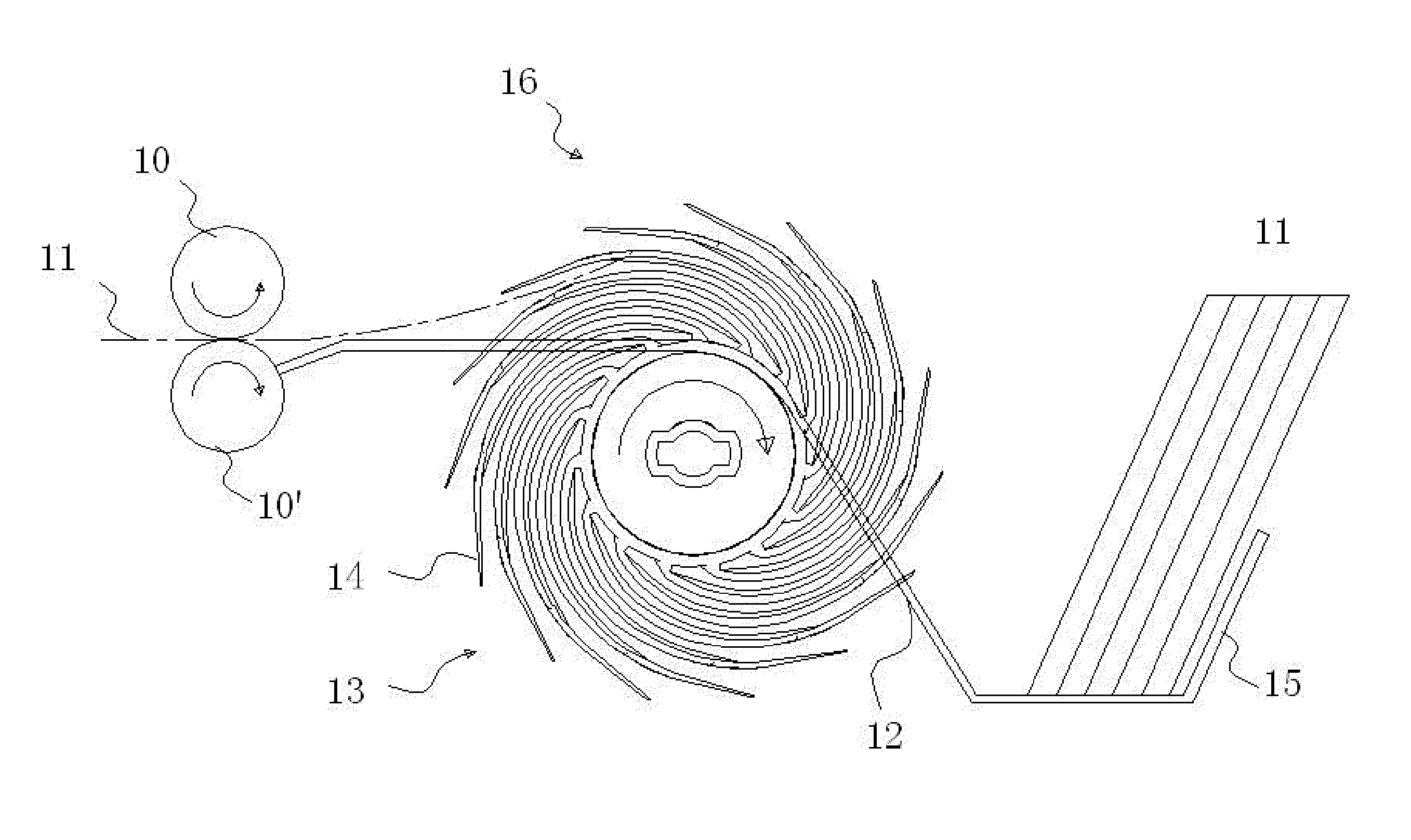 Accumulation device for paper-like sheets