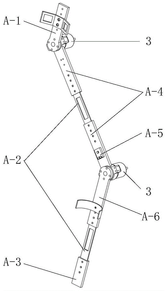 Split lower limb wearing measuring device and following control method