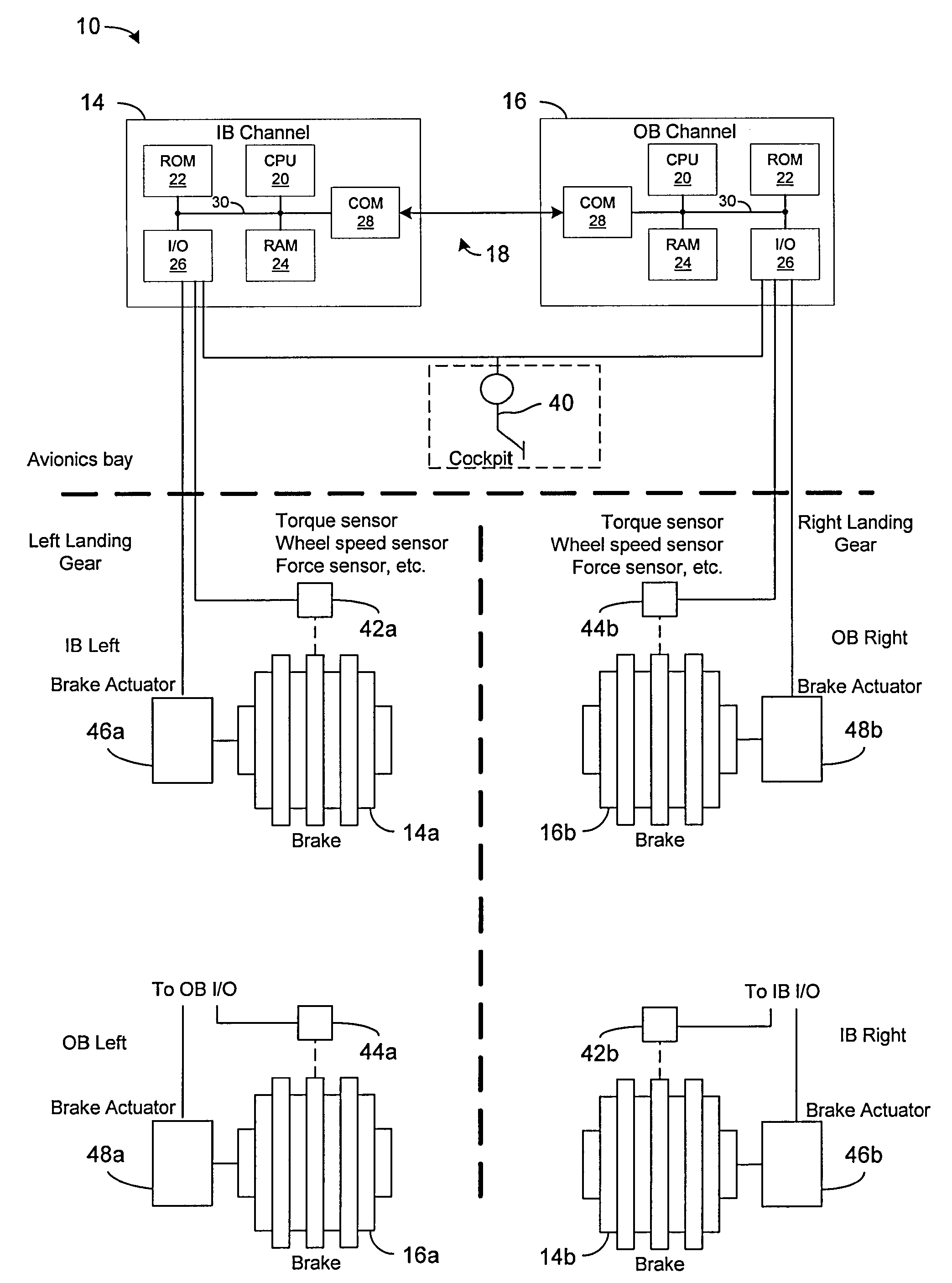 Independent brake control of a common aircraft gear