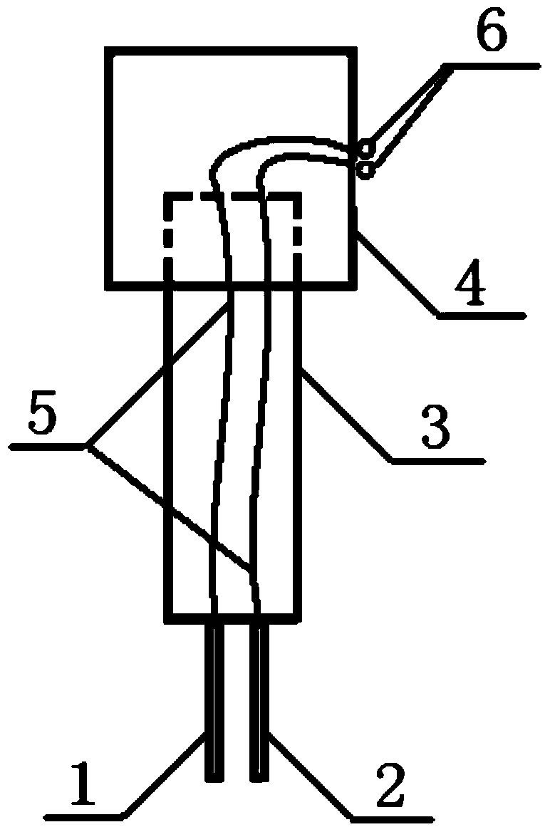 A swinging liquid conductivity measuring electrode