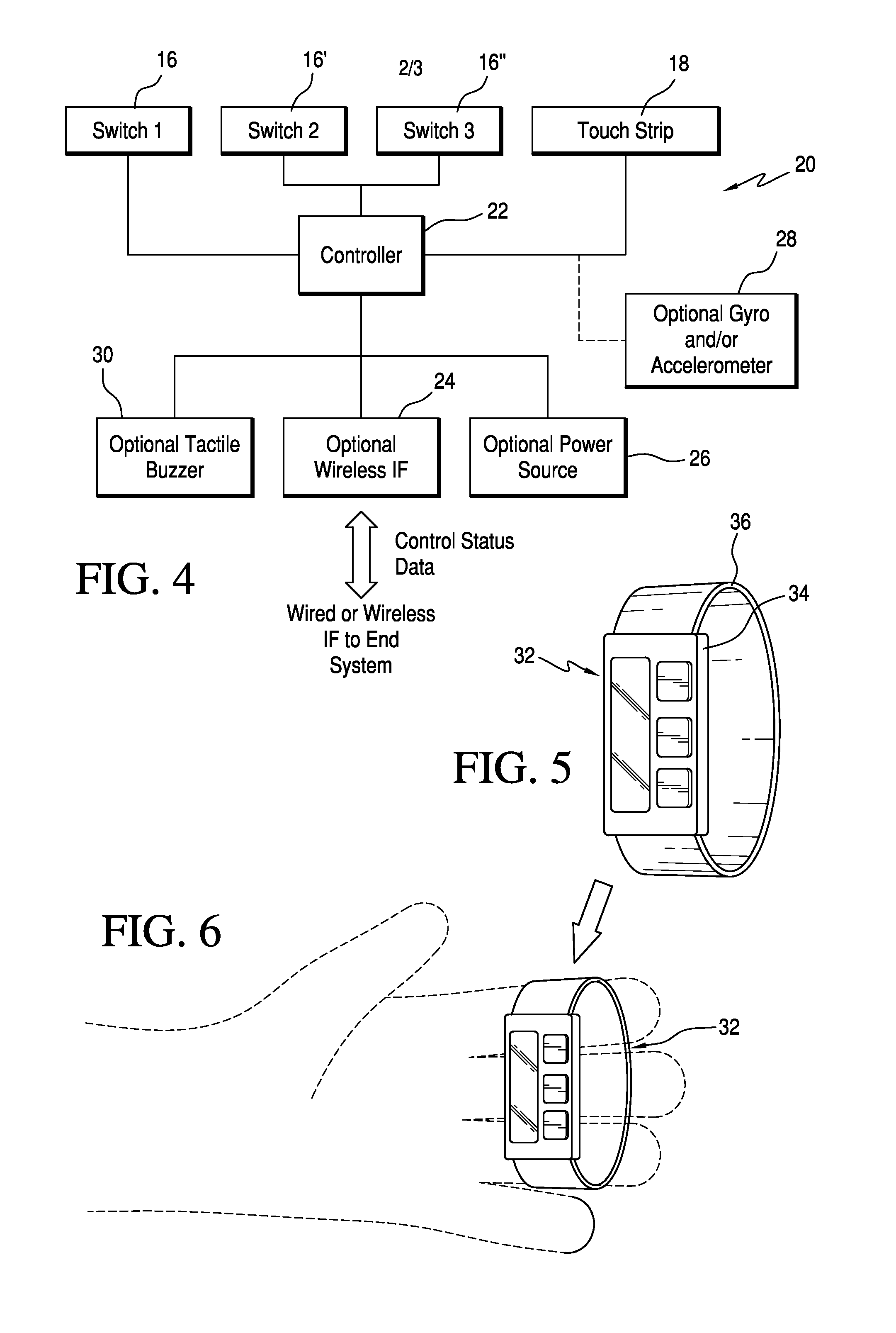 Finger control and data entry device