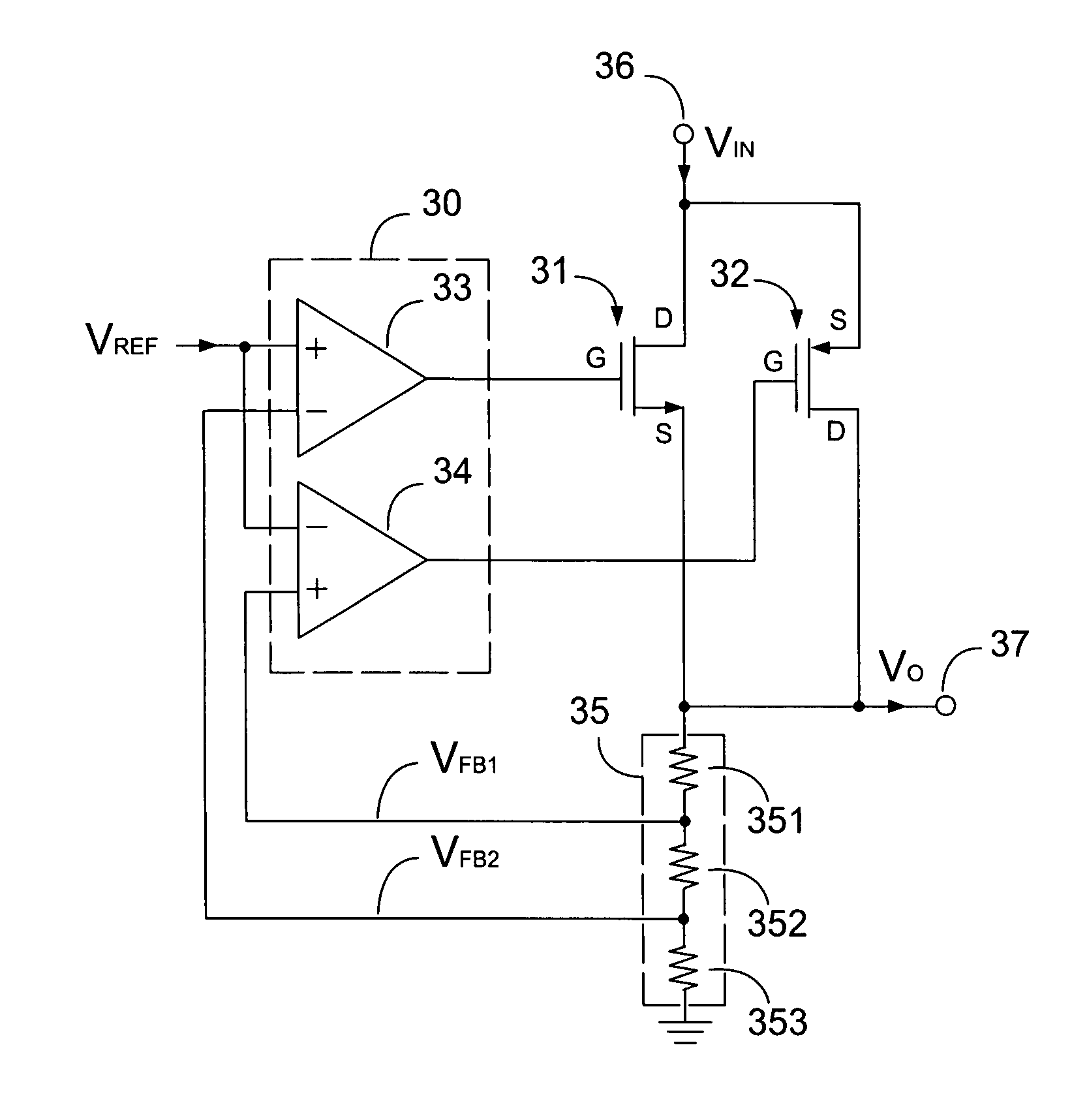 Low dropout regulator with wide input voltage range