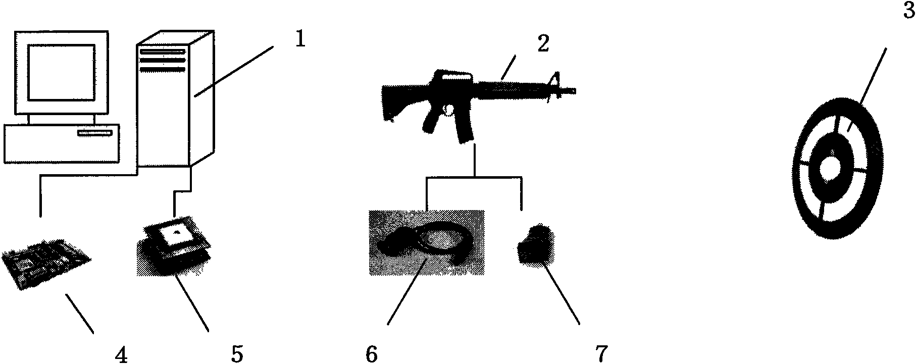 Shooting auxiliary training system and image-based bulls eye positioning method