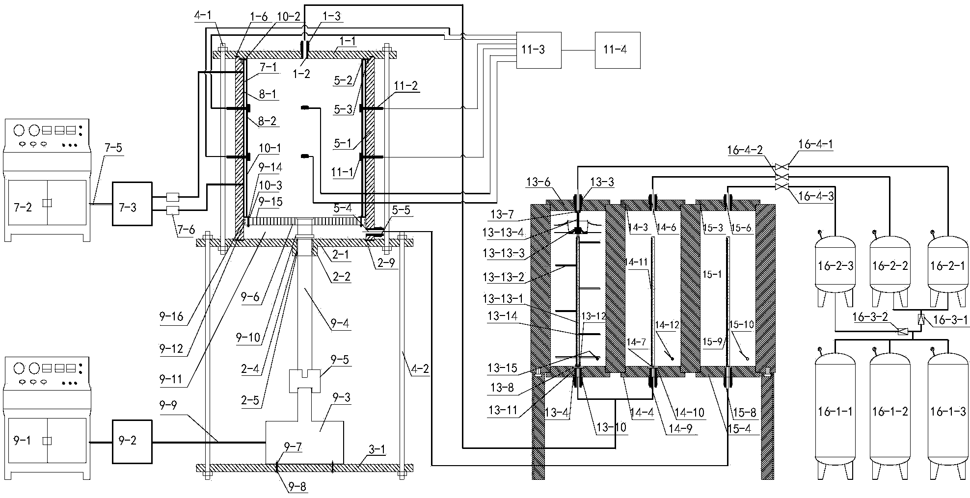 Indoor three-dimensional grouting model test servo control system and test method