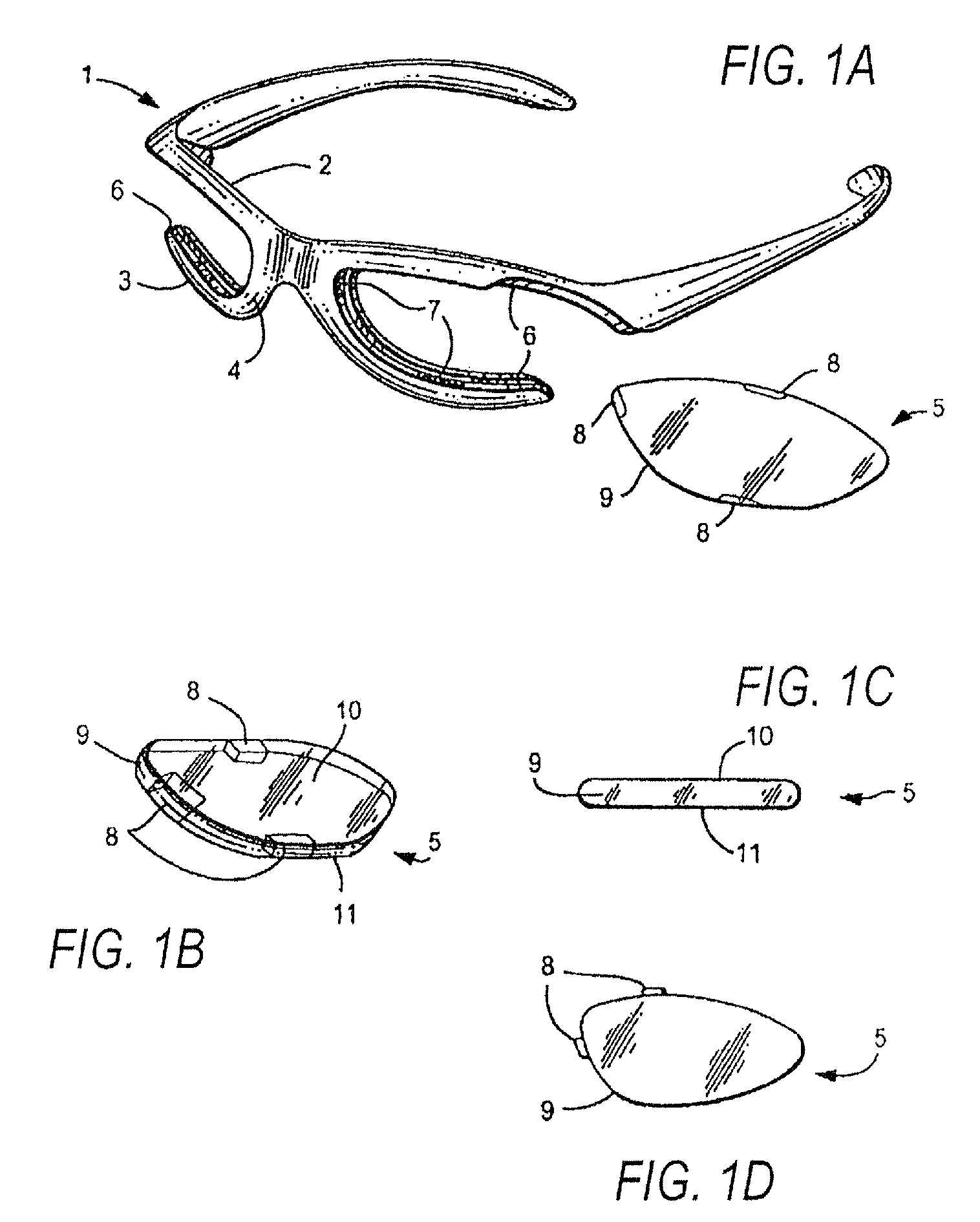 Eyewear frames with magnetic lens attachments