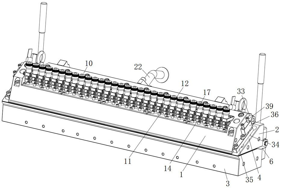 Coating die head for coating battery pole piece and working method of coating die head