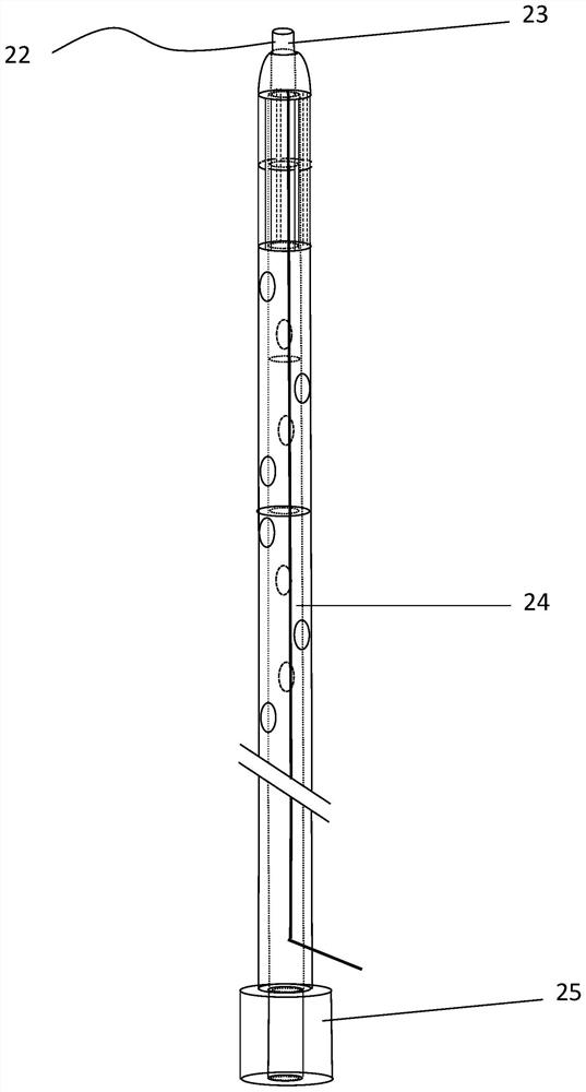 Nasobiliary-pancreatic internal and external drainage tube and nasobiliary external drainage tube implantation device