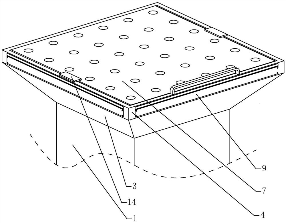 Water collecting and purifying device for concave green belt of municipal road