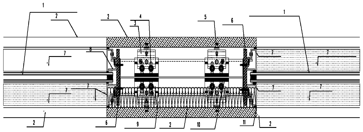 Novel hollow type curtain wall