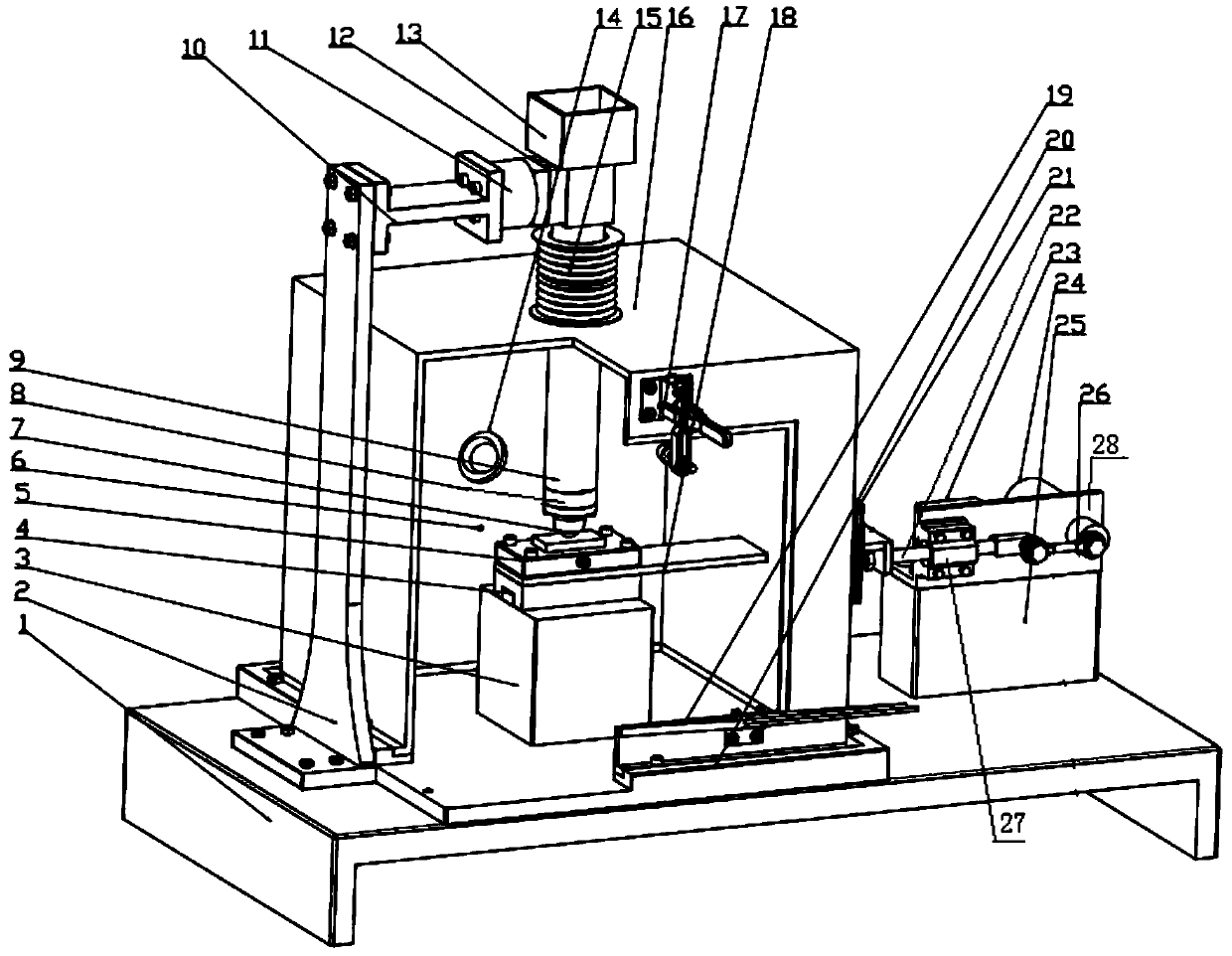 Reciprocating type corrosion fretting wear testing machine