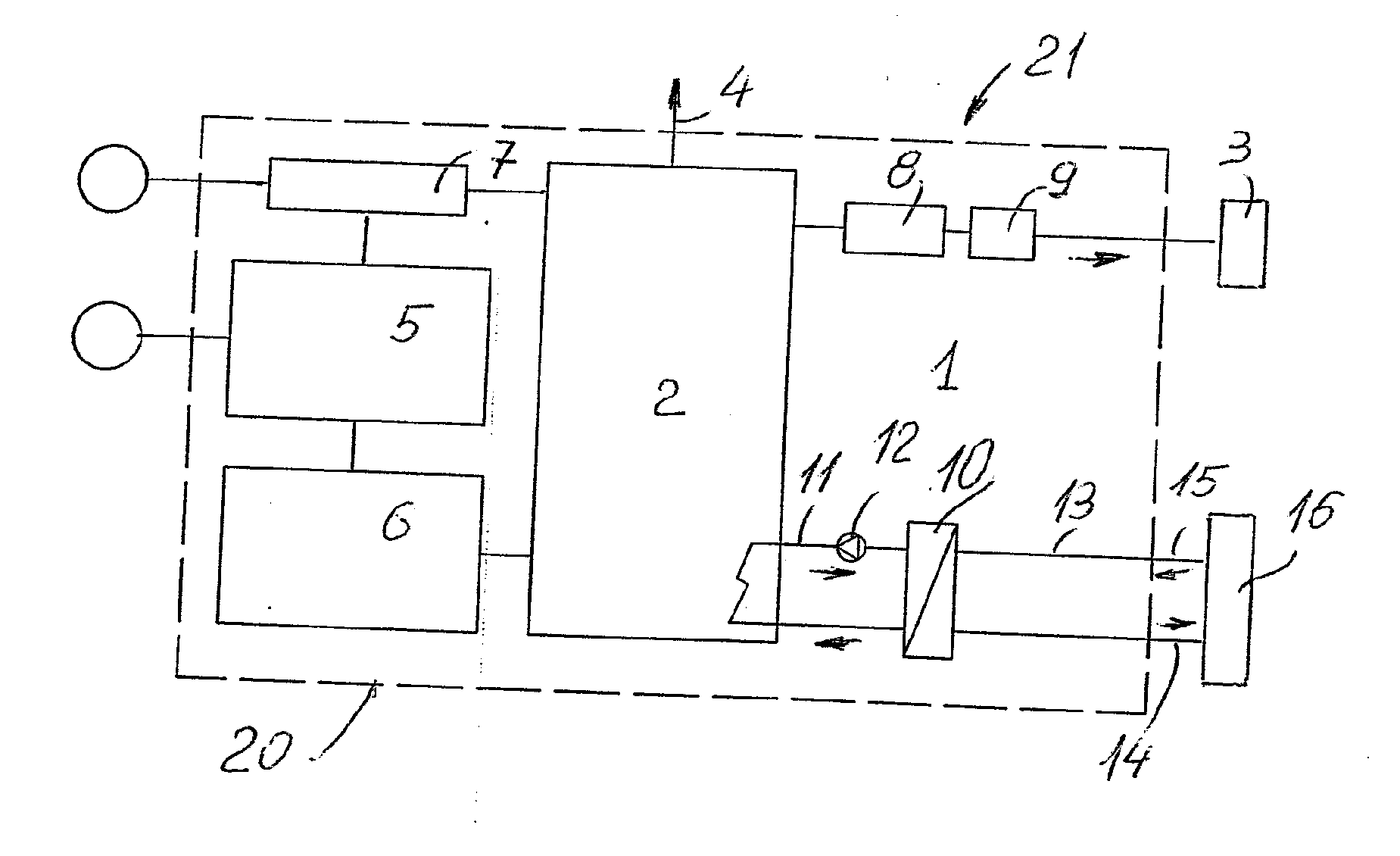 Hydrogen generator system for a catalytic hydrogen burner