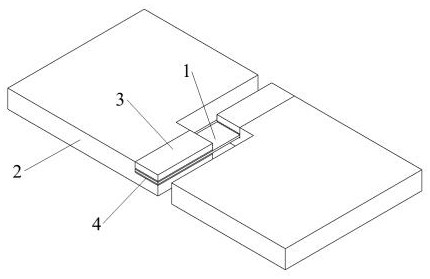 Device and method for in-plane shear test of ceramic-based fiber bundle composite material