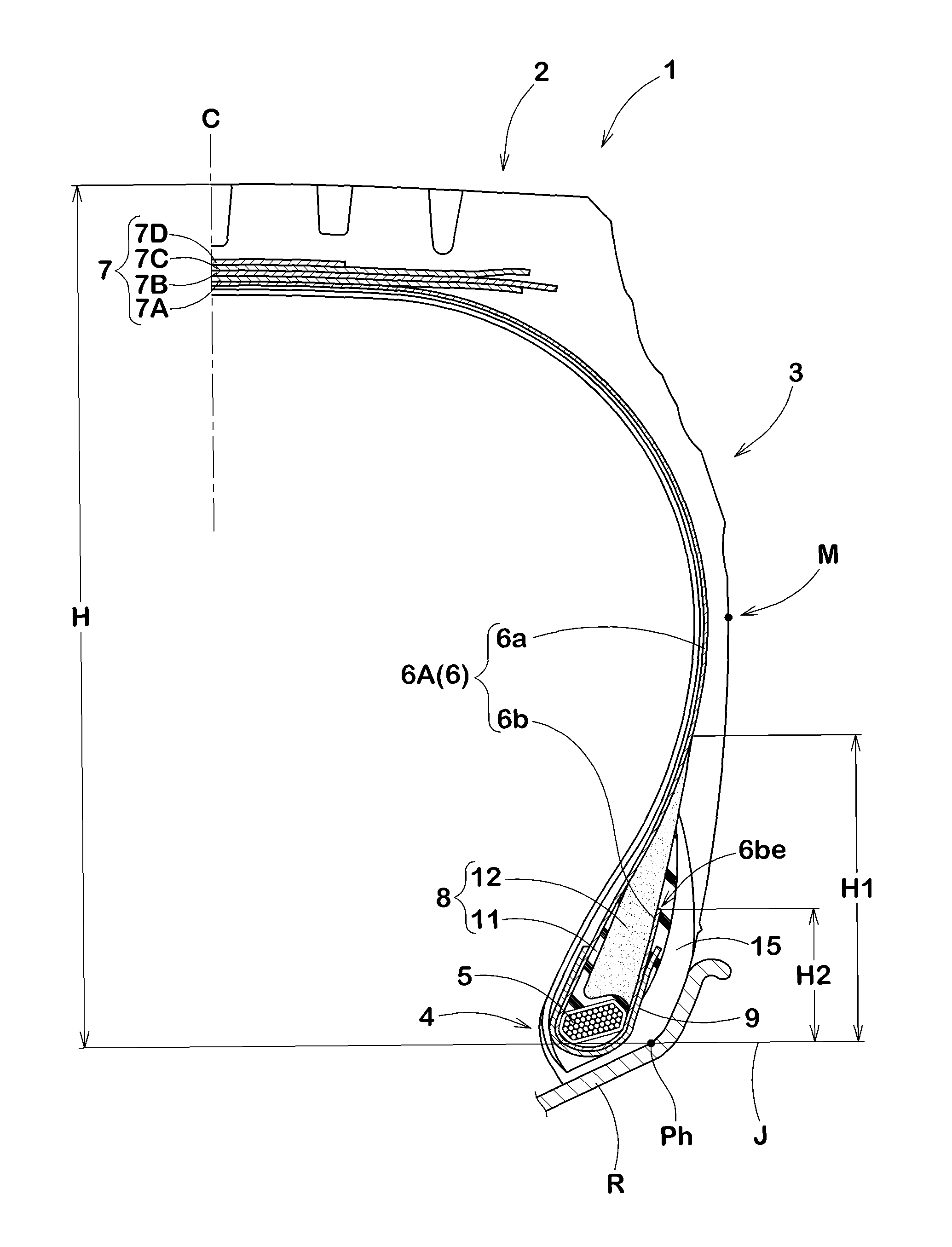 Heavy-load radial tire