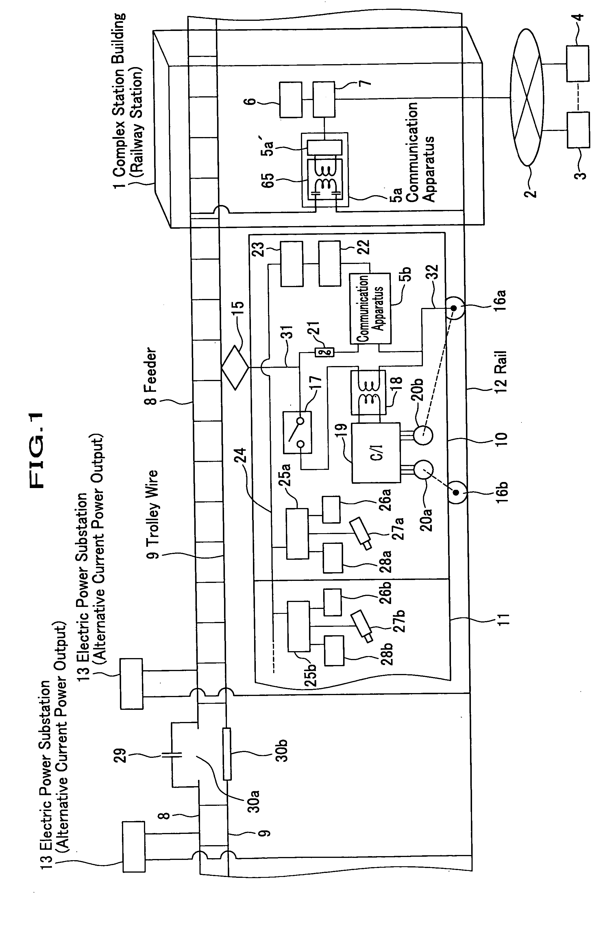 Communication apparatus, communication method and installation method of railway vehicle-facility intra communication system