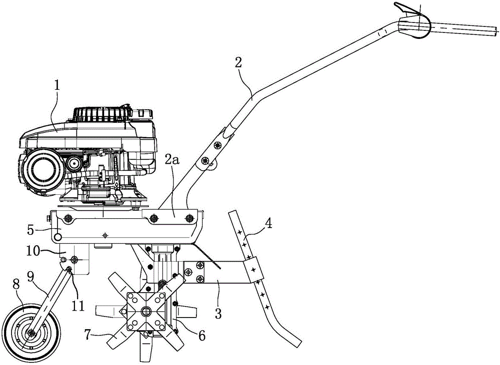 Two-gear micro ploughing machine