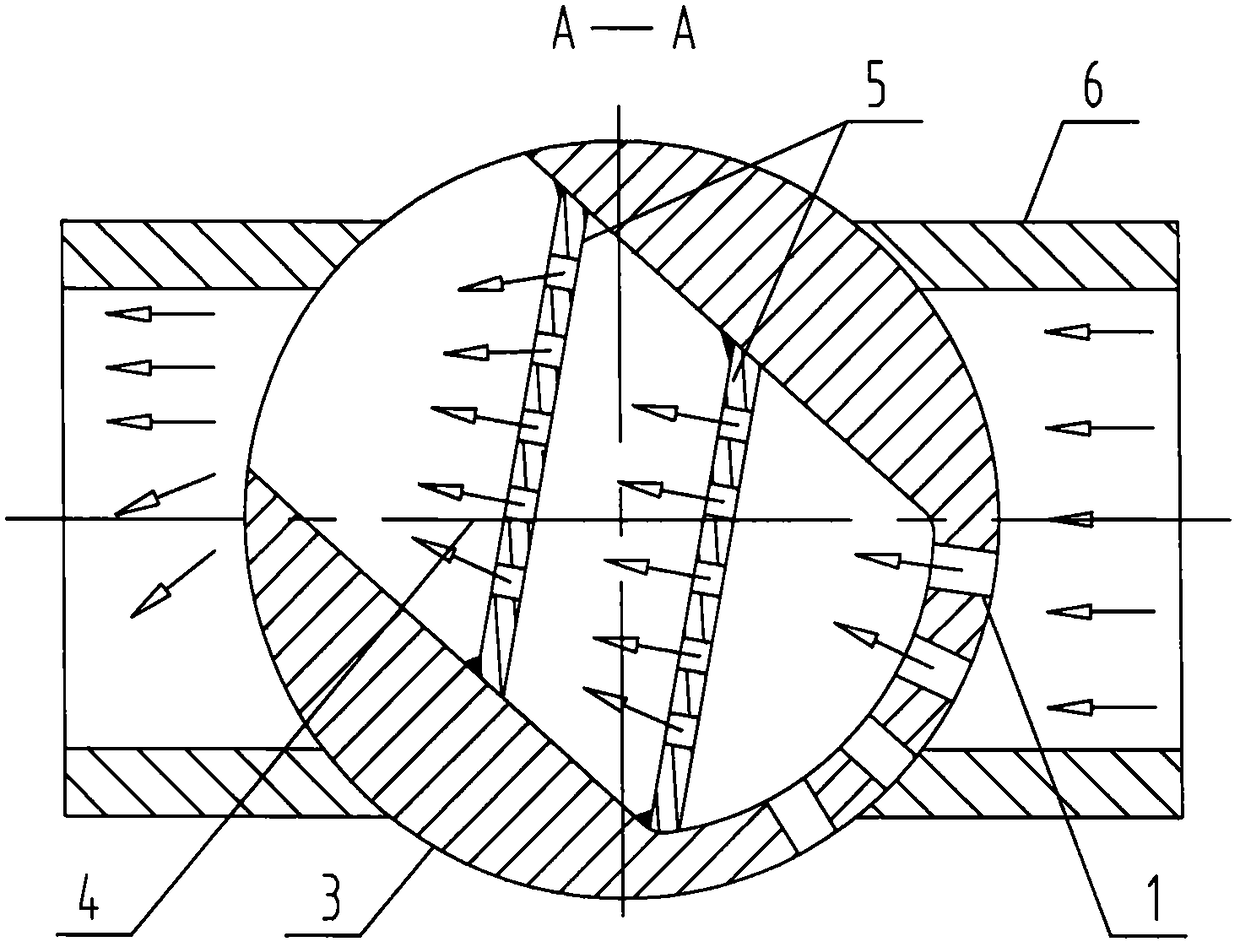 Ball valve core with flow rate regulating function