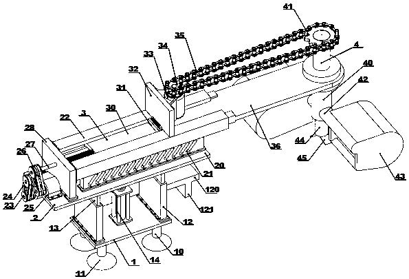 Stirring slag scraping machine used for molten aluminum mixing furnace