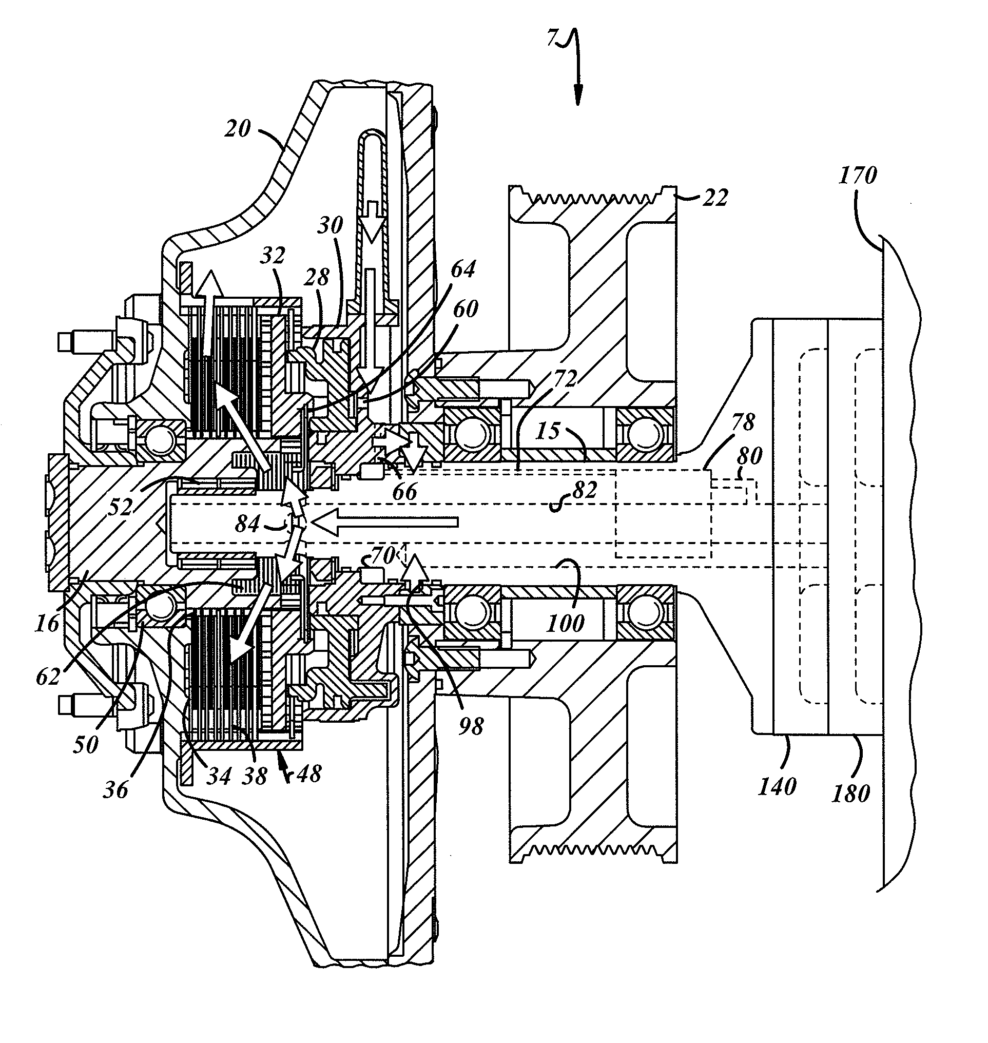 Cool logic with an integrated cooler into the clutch/engine base