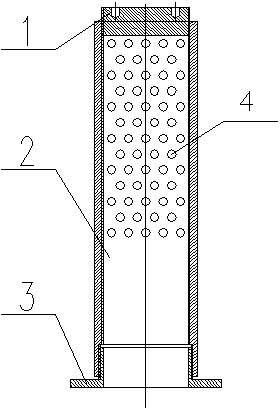 High temperature tail gas anti-impact piece adjustable structure of polycrystalline silicon high temperature tail gas heat exchanger