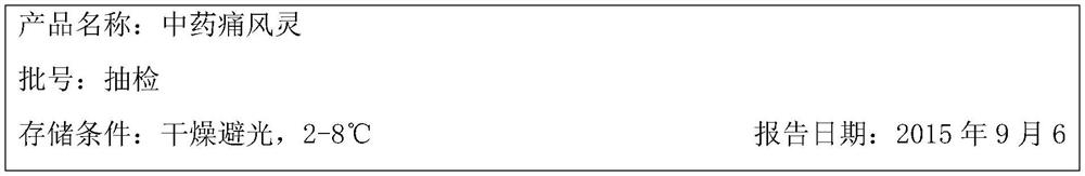 Traditional Chinese medicine composition for treating gout and preparation method thereof