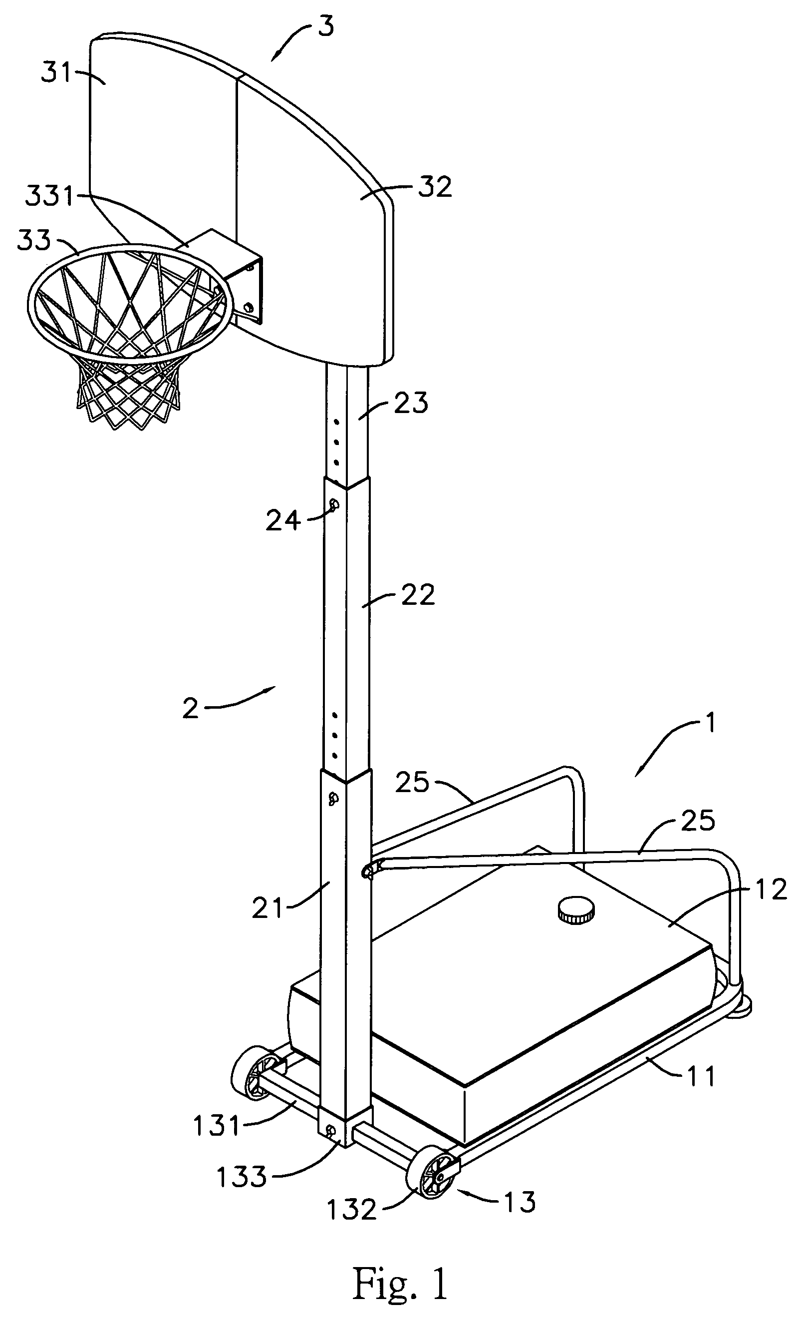 Foldable basketball stand