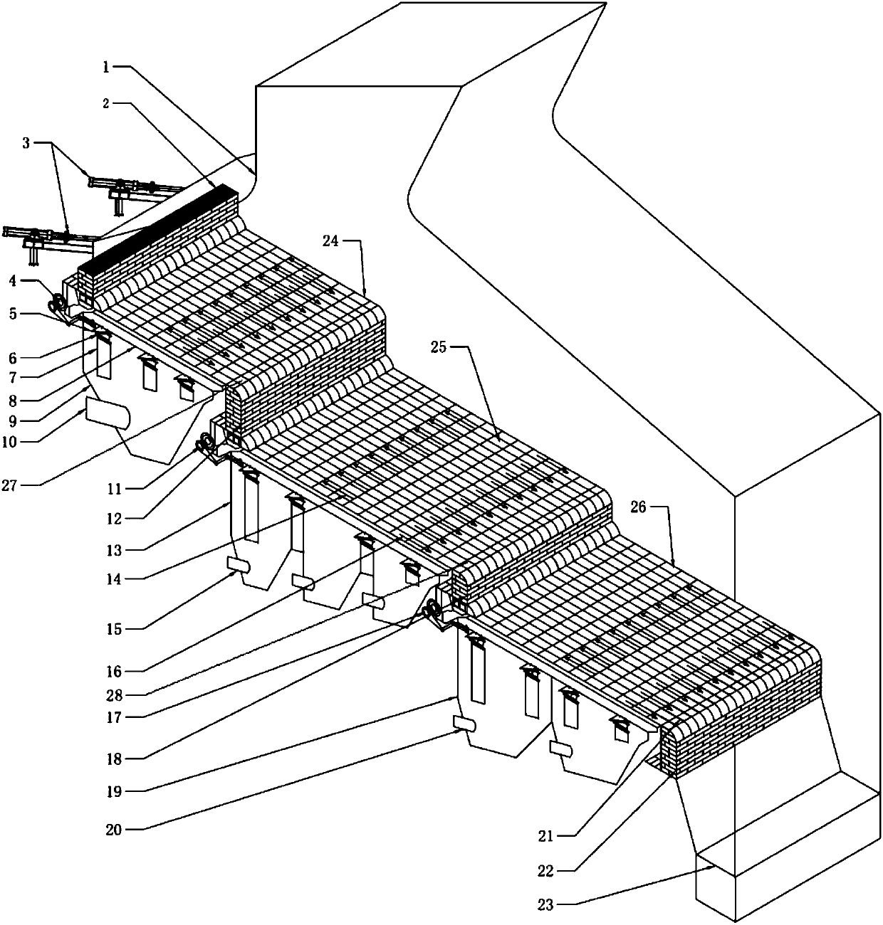 Alternating motion type fire grate garbage incineration furnace