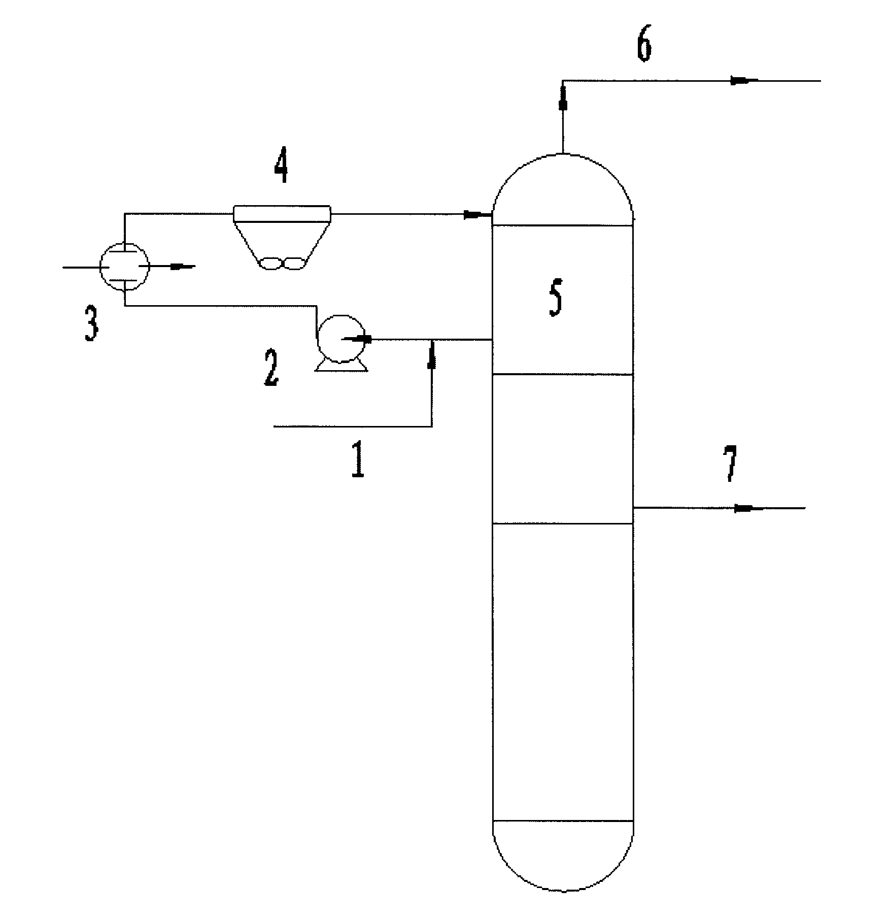 Process for treating salt deposition in fractionating tower