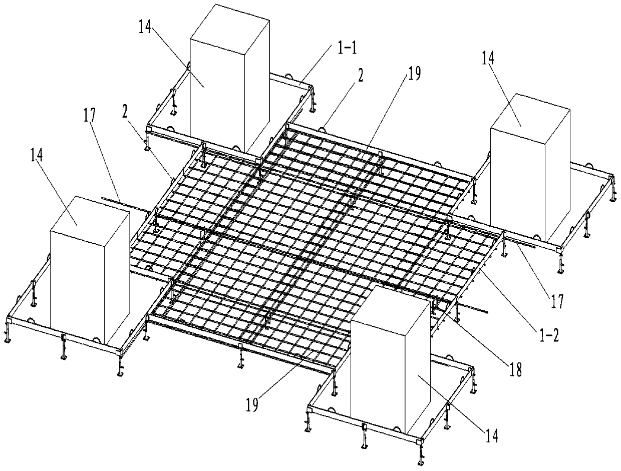 Non-slitting construction structure of concrete super-flat terrace