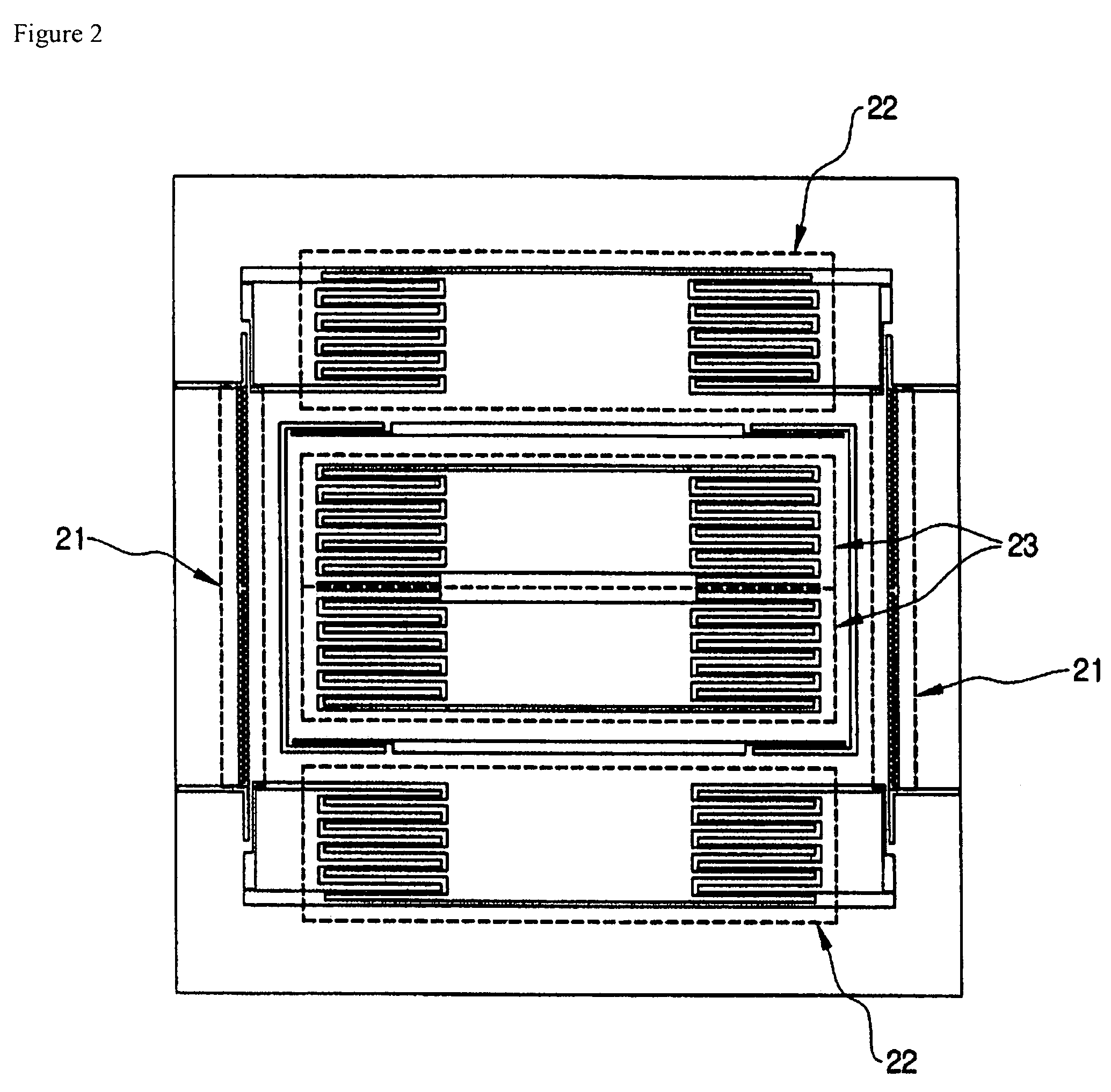 Angular velocity sensor structure