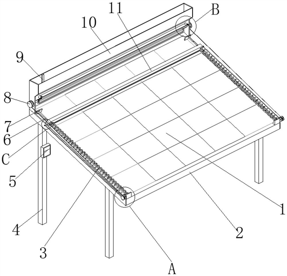 Solar car shed capable of being self-cleaned on rainy days and using method of solar car shed