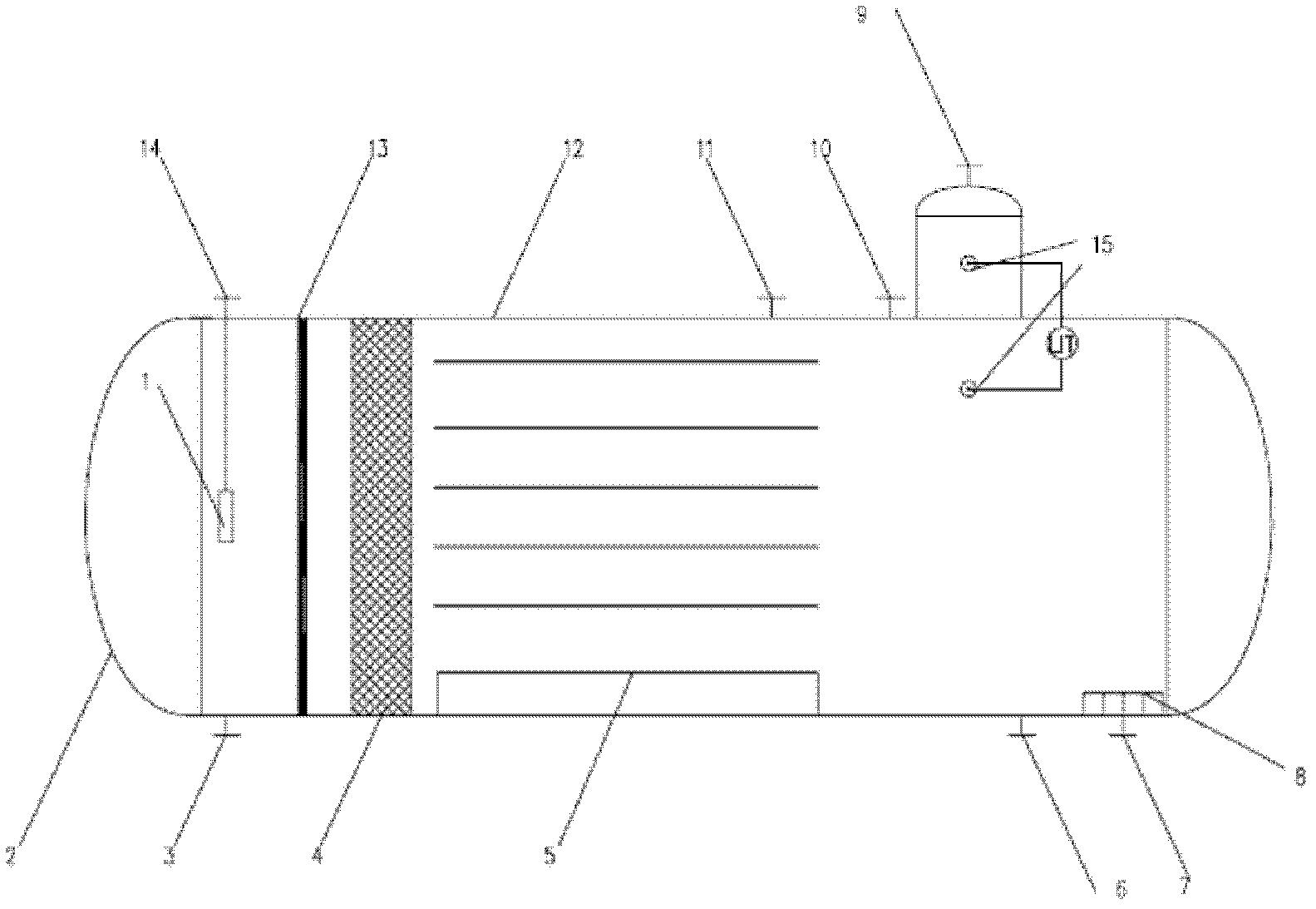 Device and process applied to hydrogen peroxide extraction