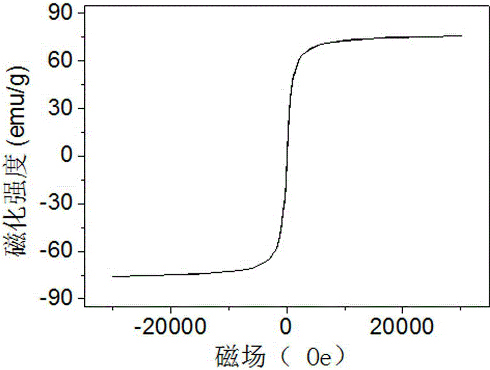 Hydrothermal synthesis preparation method of zinc doped superparamagnetic ferroferric oxide nano particle