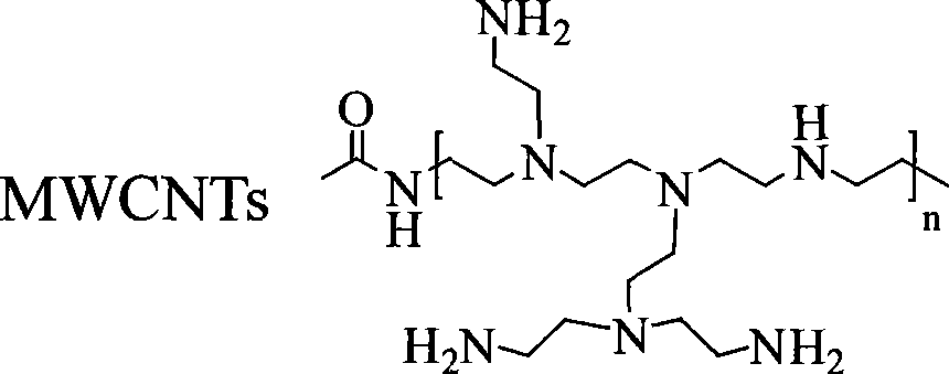 Polyethylene imine modified carbon nano-tube, its complexes, production method and uses thereof