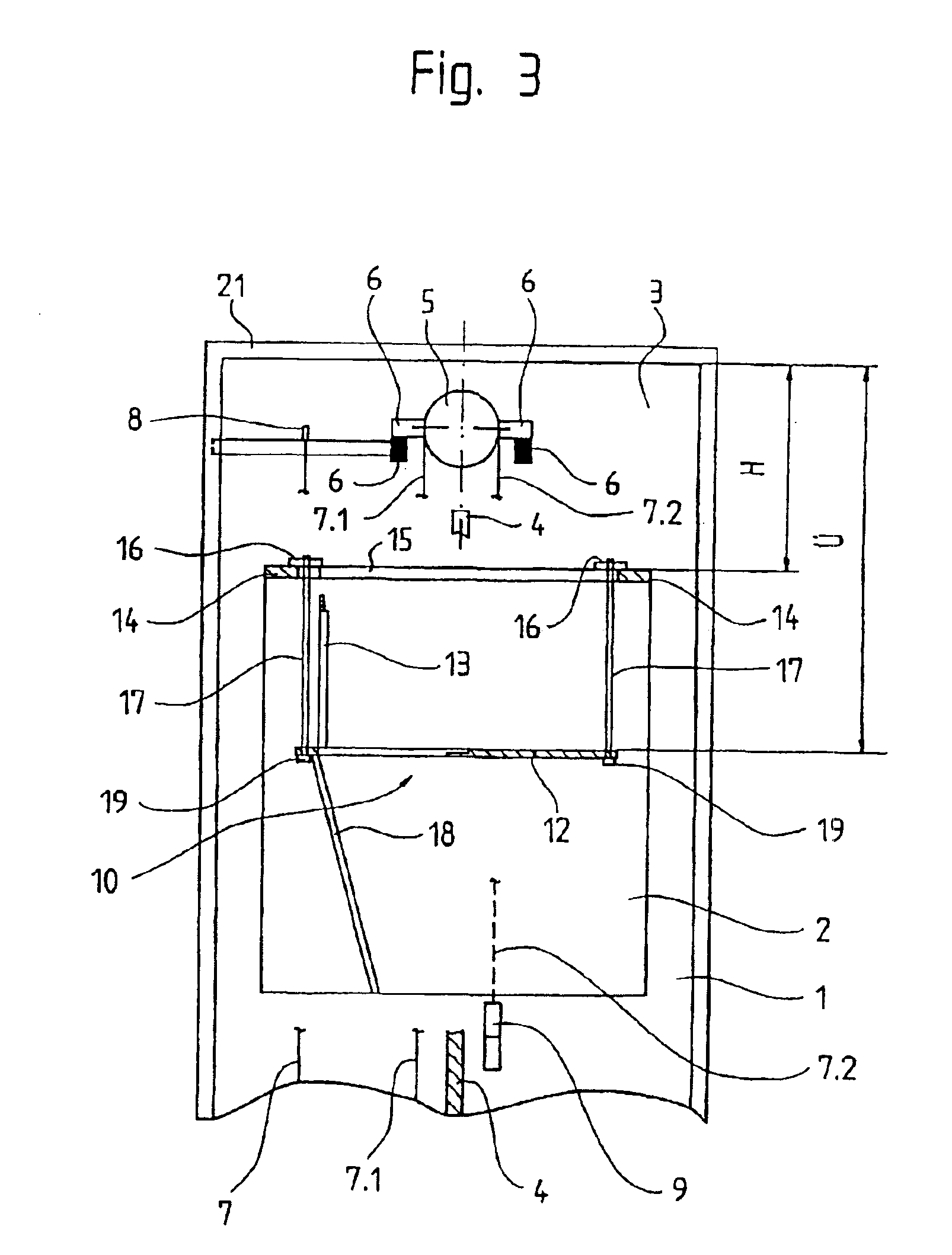 Device for carrying out work in an elevator shaft