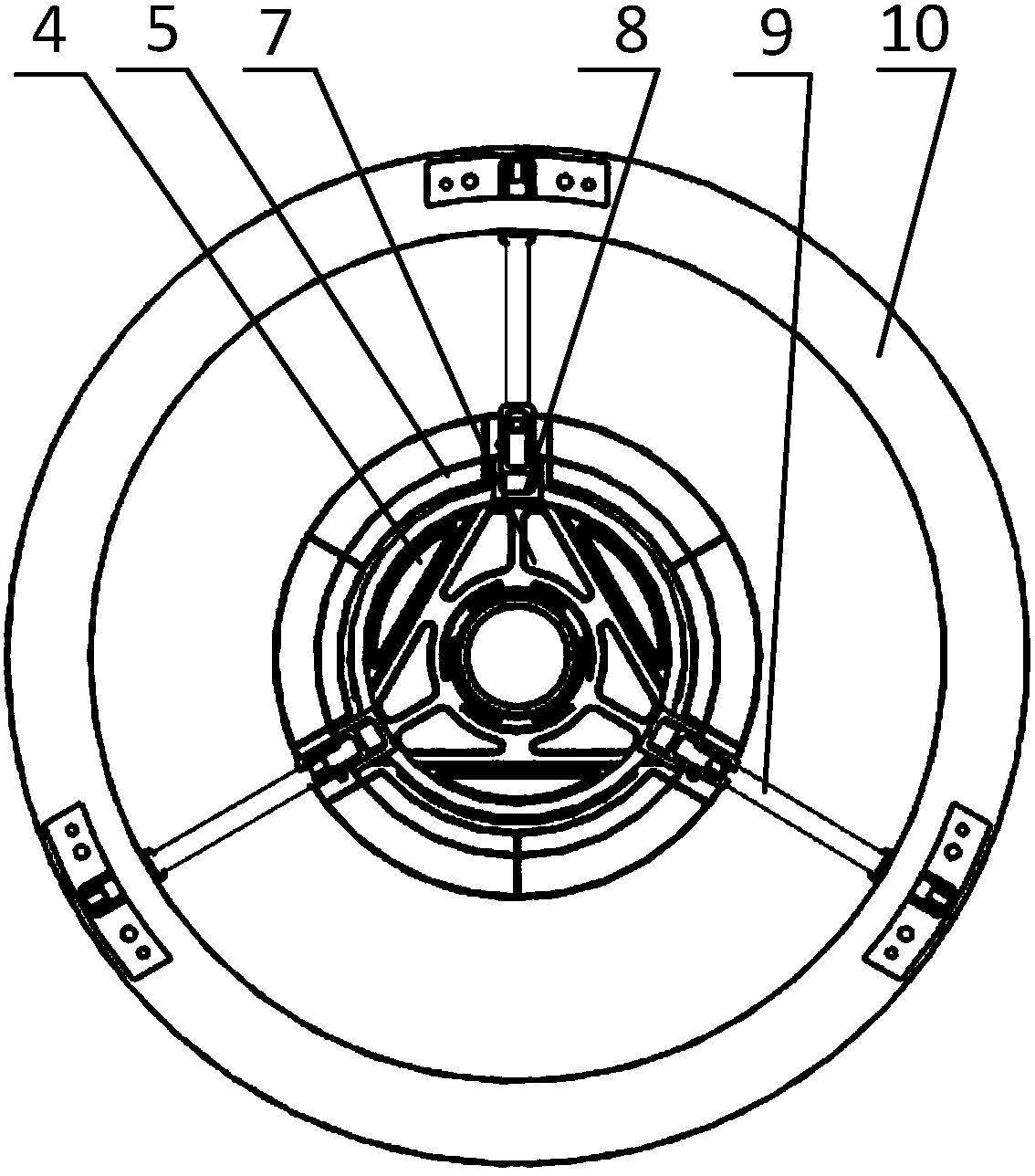 Main-mirror and three-mirror integrated coaxial three-reflector infrared optical imaging device