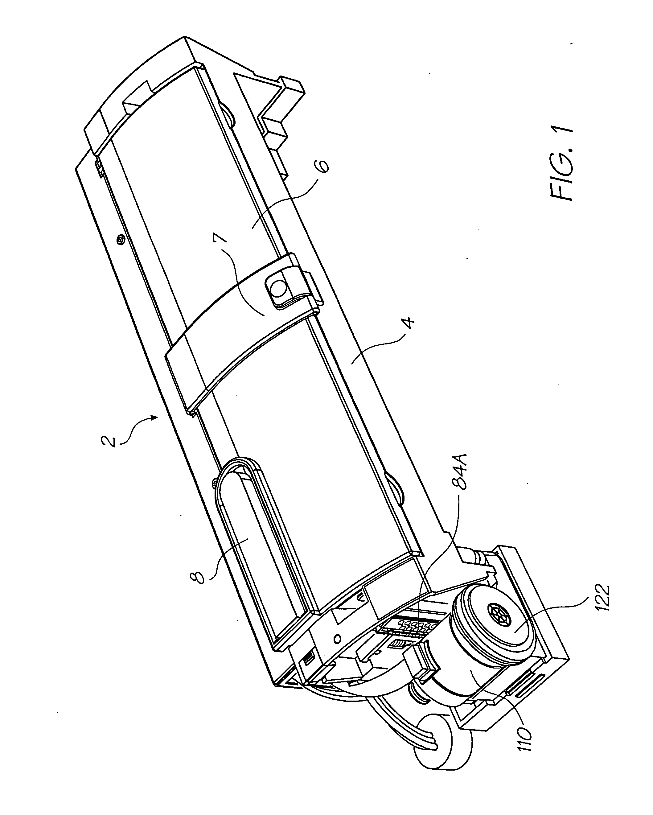 Inkjet printer cartridge with uniform compressed air distribution